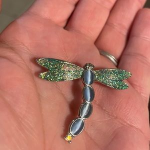 Dragon Fly Brooch, Blue type Tiger Eye.